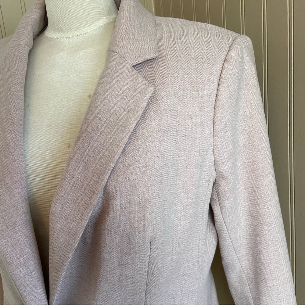 H&M Dust Pink Classic Blazer Women’s Size Large - Picture 2 of 8